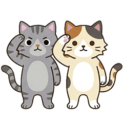 サバくんとミケちゃんの毎日スタンプ