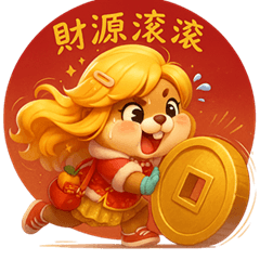 ボボの元気いっぱいお祝いスタンプ