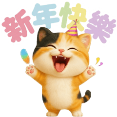 花貓祝你新年快樂