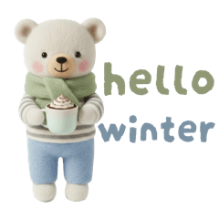 Two Cozy Bears with Warm Winter Wishes.