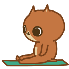 din dong sticker (yoga cat)