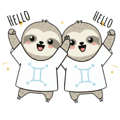 雙子樹懶說哈囉