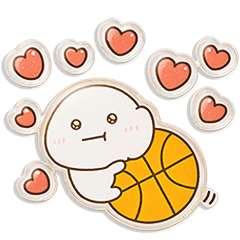 デコれる✨ぷっくりシールスタンプ♬バスケ