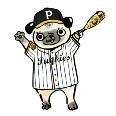 一喜一憂！野球好きなパグ