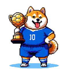 soccer football fat shiba