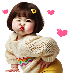 Chubby Girl Funny face180 EN