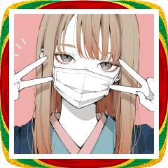 クール女子のお正月スタンプ