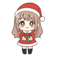 A chibi character dressed as Santa