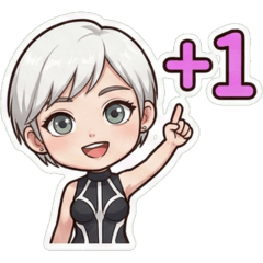 Q版小妹妹日常語錄貼紙