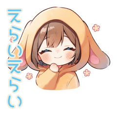 Dog Ear Hoodie Girl: Kind Words