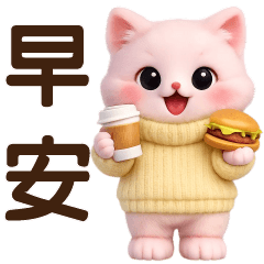 可愛粉粉貓**日常實用貼圖