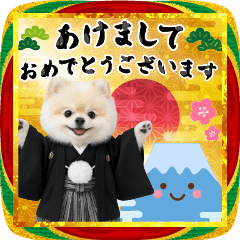 飛び出る☆癒しポメラニアンの年賀状