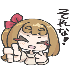 Girly chibi style sticker V2-2