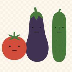 無表情な野菜たちの日常