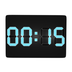 digital clock (15 minutes)
