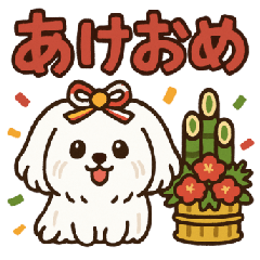 Cute Maltese Daily Conversation Sticker