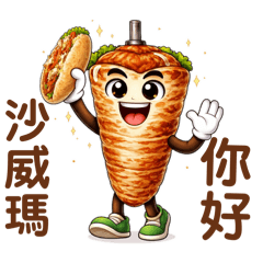 One shawarma with cheese