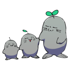 Pretty seal emperor sticker2