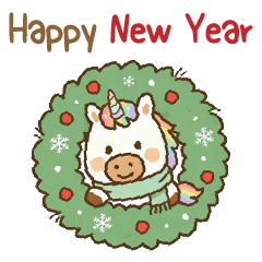 Big Unicorn So Cute Happy New Year