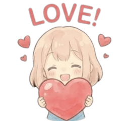 软萌女孩英文贴纸