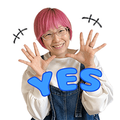 ピンクのみなこさん(がんばらない代表)