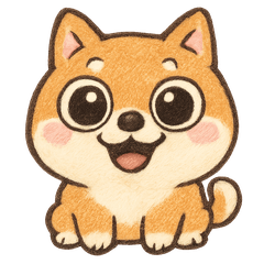 Big-eyed Shiba-dog daily Stickers