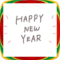 Gentle handwriting New Year's