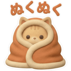 Cute Winter Cat Stickers Useful