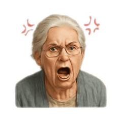 Grumpy Grandma Angry Grandma