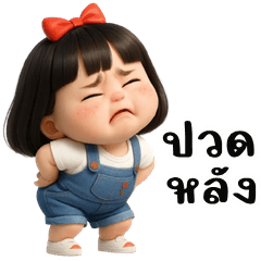 Moji cute girl (Big Stickers)