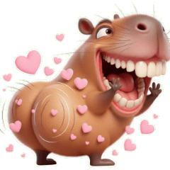 早安活力滿滿的大屁股卡皮巴拉