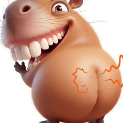 Oops! The BigButted Capybara Who Cle