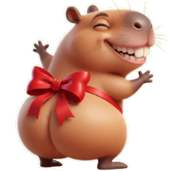 메시지를 받고 기뻐서 뱅글뱅글 도는 엉덩