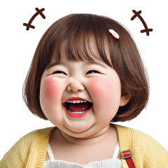 Chubby Girl Funny face181 No Text