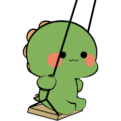 Chubby Green Dino : Pop-up stickers