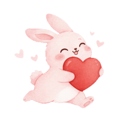 Heart-loving bunny
