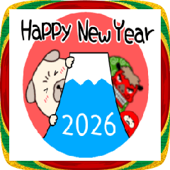 【あけおめ】パグのパーちゃん