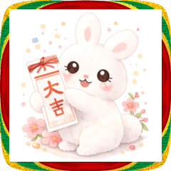 New Year's Stamp: Sparkling Bunny3