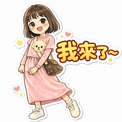 粉色Ｑ版貞貞老師（日常版）