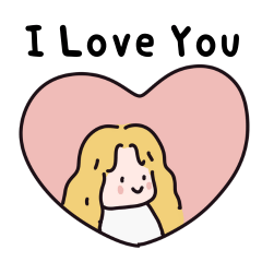 Minimal girl stickers English