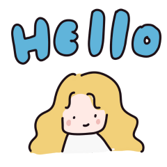 Minimal doodle girl stickers