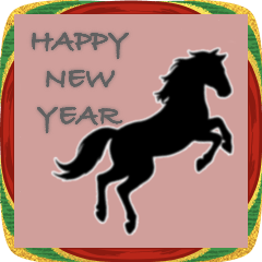 うま・競馬のあけおめスタンプ【2026ウマ】