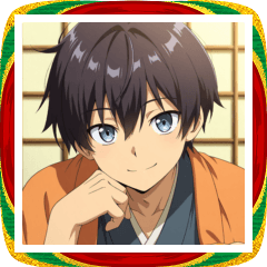 New Year's Orange and Boy Sticker