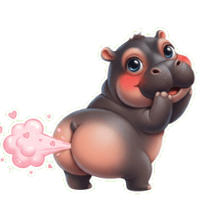 Big Butt Hippo So Happy Its Blurry!