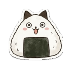 Fluffy Onigiri Cat