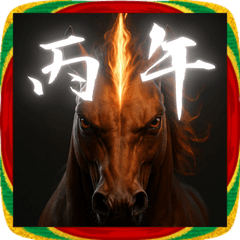 2026丙午のお正月！迫力満点の炎の馬