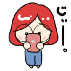 Red hair stamp 1