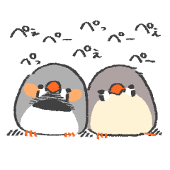 Zebra finch greeting sticker