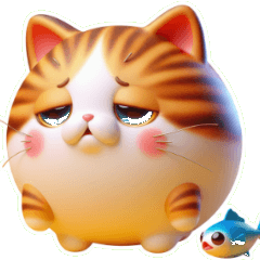 まんまるブサ猫、お腹ペコペコで限界！