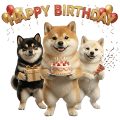 Puffy 3D Shiba Inu (Red, Black, White)